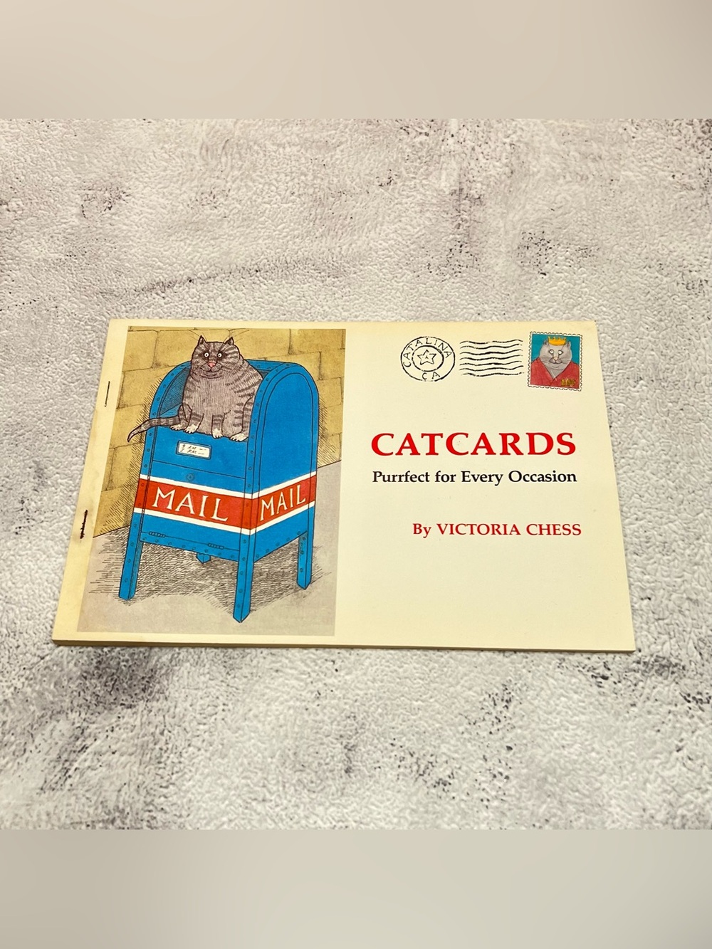 Vintage 80s Postcard Book Catcards Victoria Chess Whimsy Quirky Retro Humor